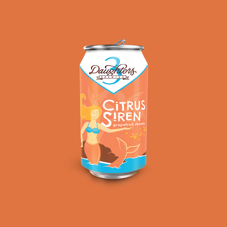 Tall Tale Trio - Citrus Siren: Beer Can Illustration